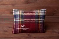 Image 2 of Checked pillow and layer claret