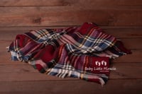 Image 3 of Checked pillow and layer claret