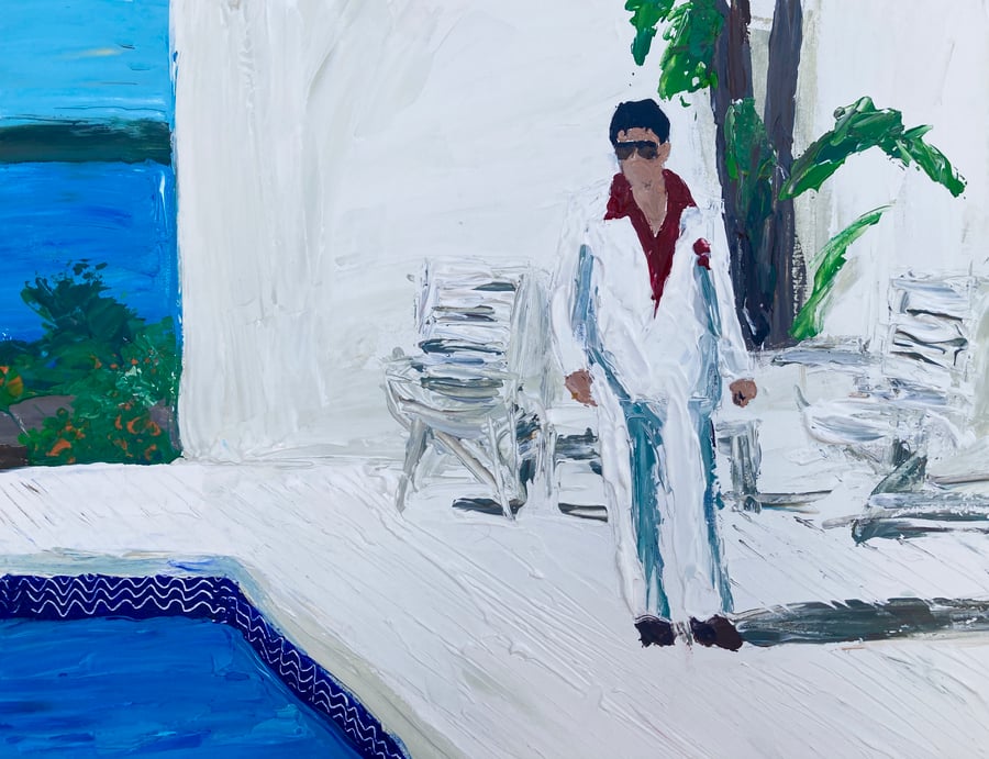 Image of Tony by the pool 
