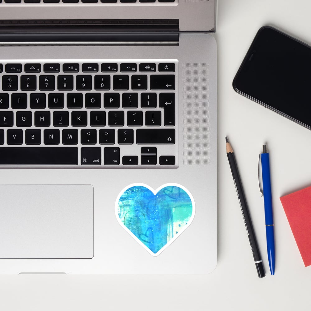 Image of Blue Heart sticker