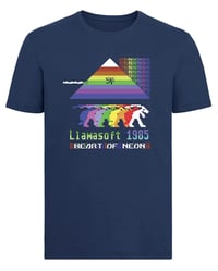 Llamasoft 1985 Heart Of Neon T-Shirt (MEDIUM)