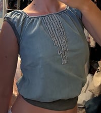 Image 7 of 00s denim style top