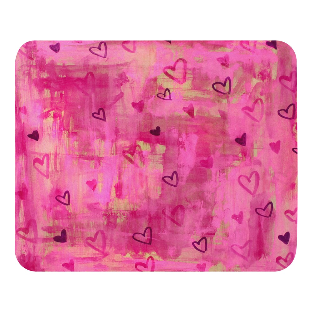 Image of Pink Heart Shower Mouse Pad