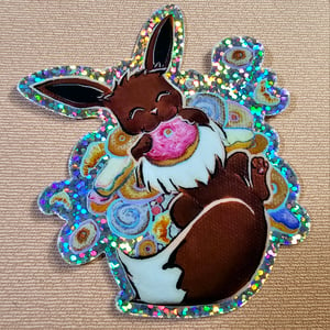 Image of Pastry Fiend Eevee Glitter Sticker