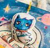 Kitty Space Suit - plush keychain