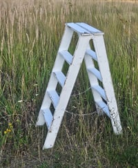 Wooden ladder # vintage white H-100 cm