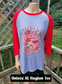 Unisex XL Strawberry Girl Raglan Tee 