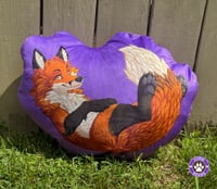 Image 1 of Lounging Fox Throw Pillow