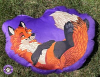 Image 2 of Lounging Fox Throw Pillow