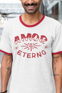 Image 1 of Amor Eterno Ringer T-shirt Red Trim