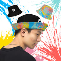 Image 1 of Paint Splat Reversible Bucket Hat 