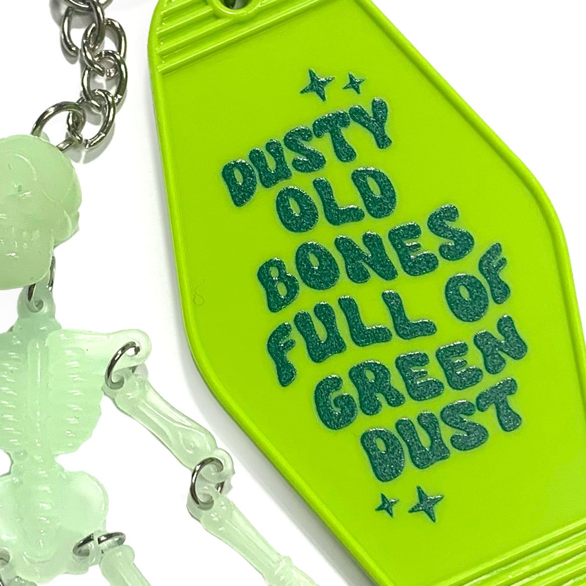 Dusty Old Bones Skeleton Keychain | krystan saint cat