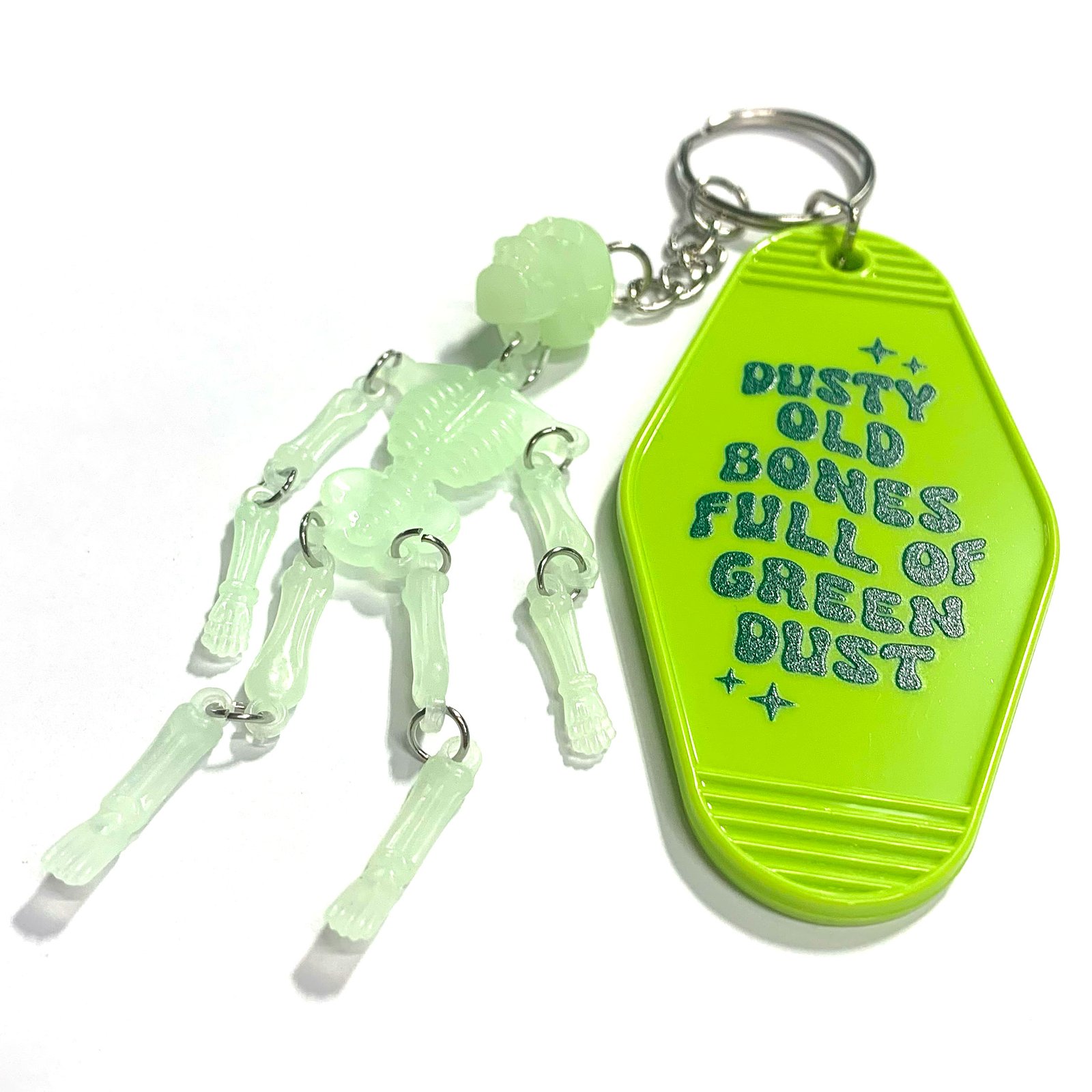Dusty Old Bones Skeleton Keychain | krystan saint cat