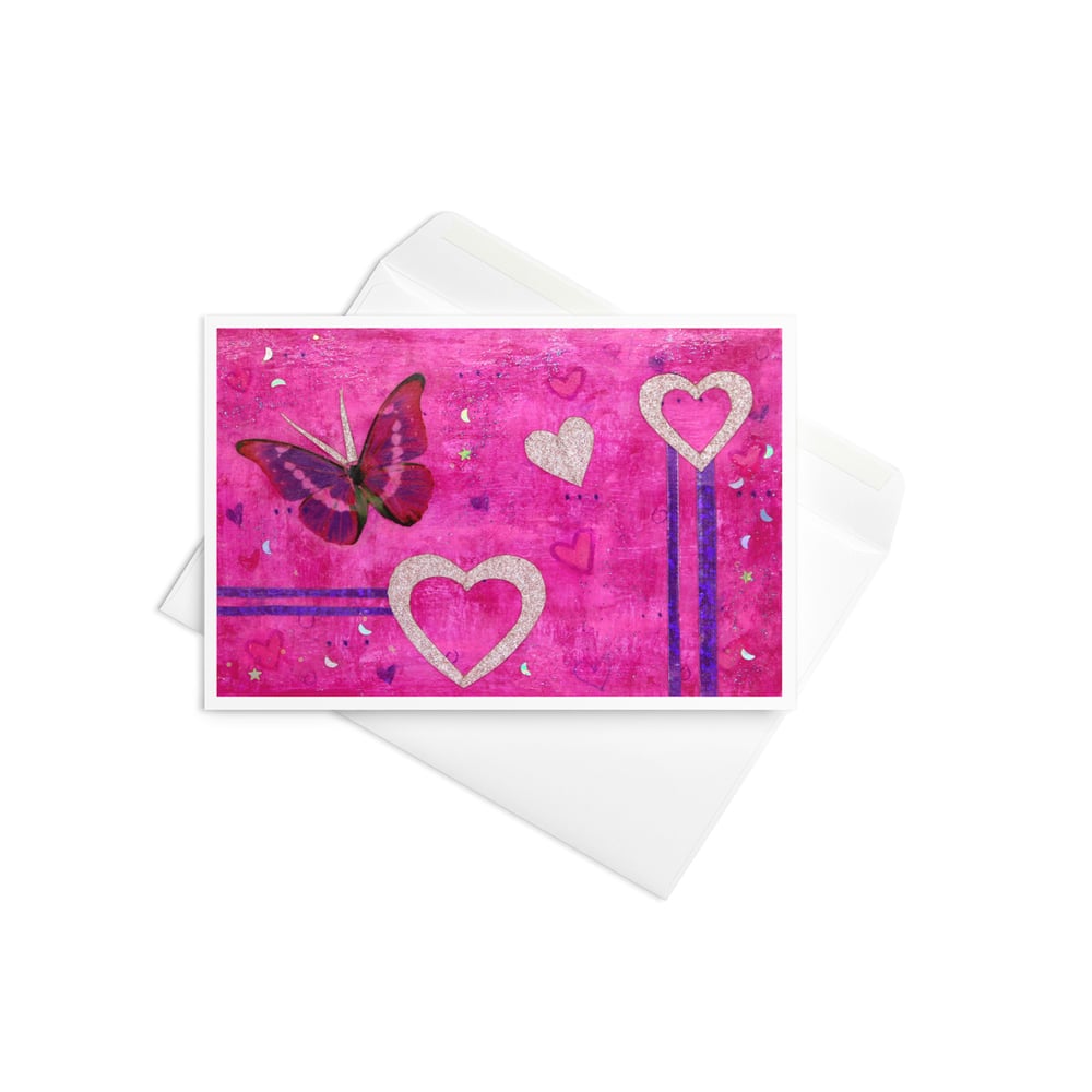 Image of Pink Butterfly Card