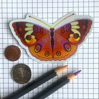 Image 2 of vaporwave buckeye butterfly sticker