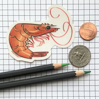 Image 2 of transparent shrimp sticker