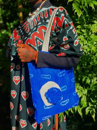 Image 1 of Indigo Adire Tote Bag : Decision Sacred Art Gallery