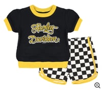 Toddler Girls Race Collection Tee & Short Set