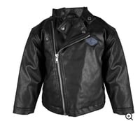 HD Infant Faux Leather Biker Jacket 