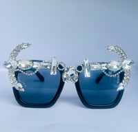 Image 1 of Embellished Black Sunglasses 