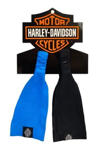 HD Blue and Black Bar & Shield Headband Set