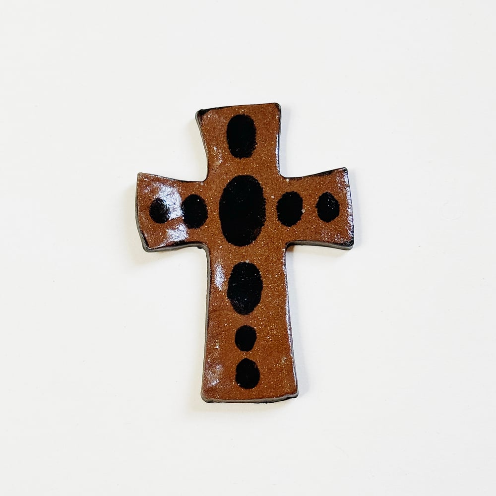 Image of black stone cross night light