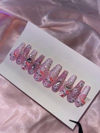 Pink Hello Kitty Bling | Press-on Nail Set | M