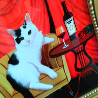 Image 1 of Whiskers and Wine - Special Edition - Framed Metal Print