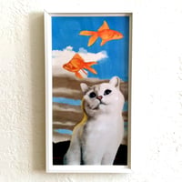 Image 2 of Cat Dreams - Special Edition - Framed Metal Print