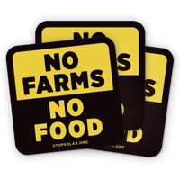 Image 1 of 'No Farms, No Food' Car Magnet (3-Pack)