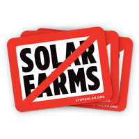 Image 1 of 'Slash Solar Farms' Car Magnet (3-Pack)