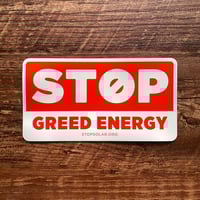 Image 3 of 'Stop Greed Energy' Car Magnet (3-Pack)