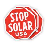 Image 1 of 'Stop Solar USA' Window Cling (3-Pack)