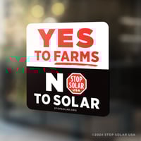Image 4 of 'Yes to Farms' Window Cling