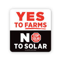 Image 1 of 'Yes to Farms' Window Cling