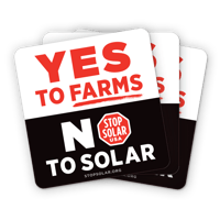 Image 1 of 'Yes to Farms' Window Cling (3-Pack)