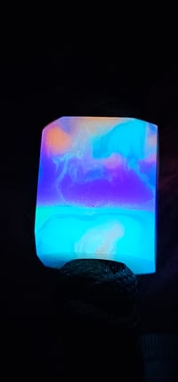 Image 2 of C. Jewell/gmd collab bead- cube multi colored glow