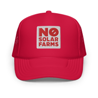 Image 1 of 'No Solar Farms' Trucker Hat