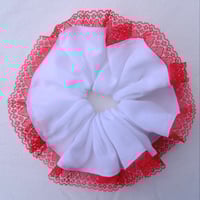 red lace scrunchie 