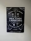 Hex Your Landlord - A2 Lino Print 