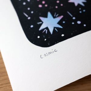 Cosmic, Original Lino Print