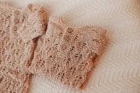 Image 2 of NEW Lace footless romper - tan