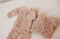 Image 3 of NEW Lace footless romper - tan