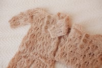 Image 4 of NEW Lace footless romper - tan