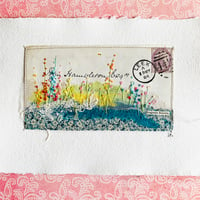 Image 2 of Art - original antique UK 1884 envelope - hand embroidered