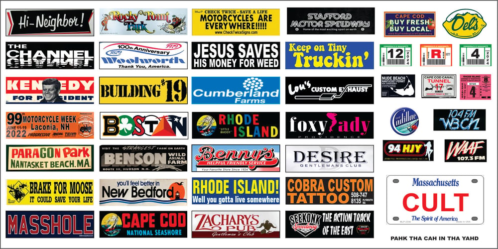 1:10 Scale Bumper Stickers 