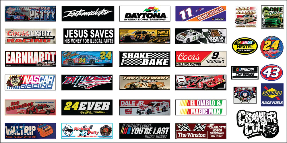 1:10 Scale Bumper Stickers 