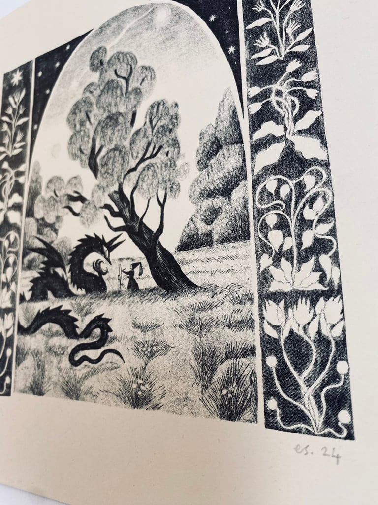 dragon garden print  Image 2