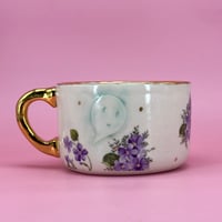 Image 4 of Purple flower ghost mug 