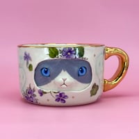 Image 1 of Purple flower ghost mug 